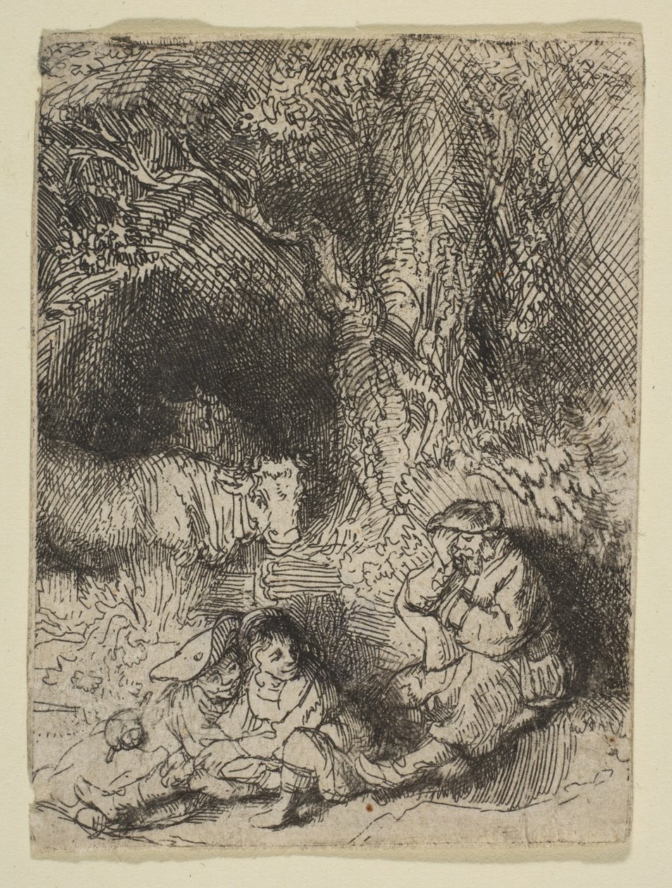 Der schlafende Hirte, ca. 1644 von Rembrandt van Rijn