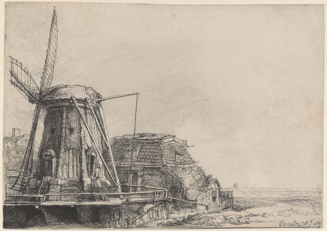 Die Windmühle von Rembrandt van Rijn