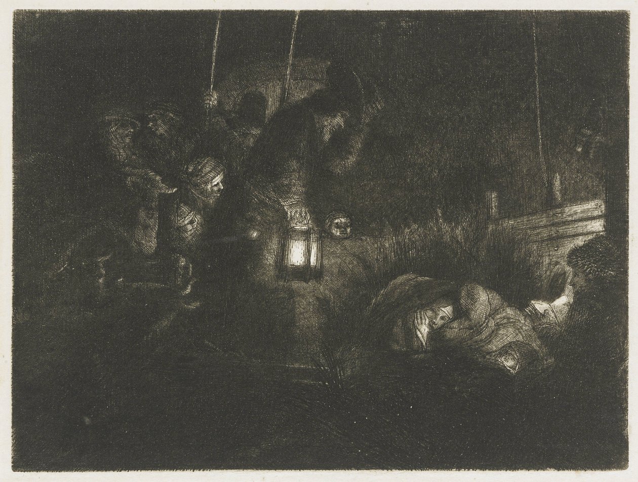 Die Anbetung der Hirten: ein Nachtstück von Rembrandt van Rijn