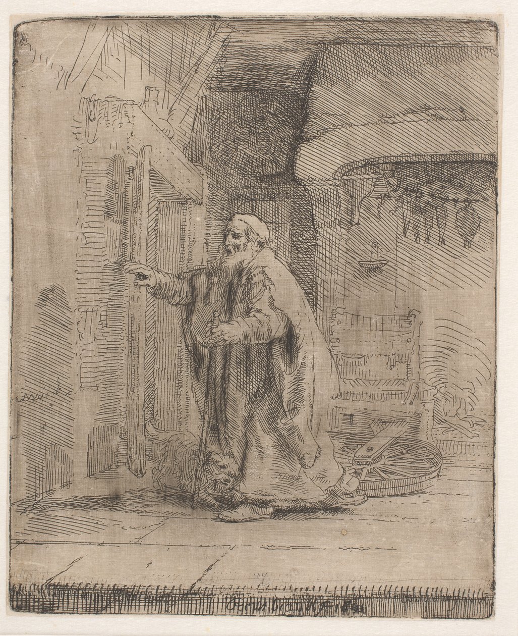 Die Blindheit des Tobit: die größere Platte von Rembrandt van Rijn