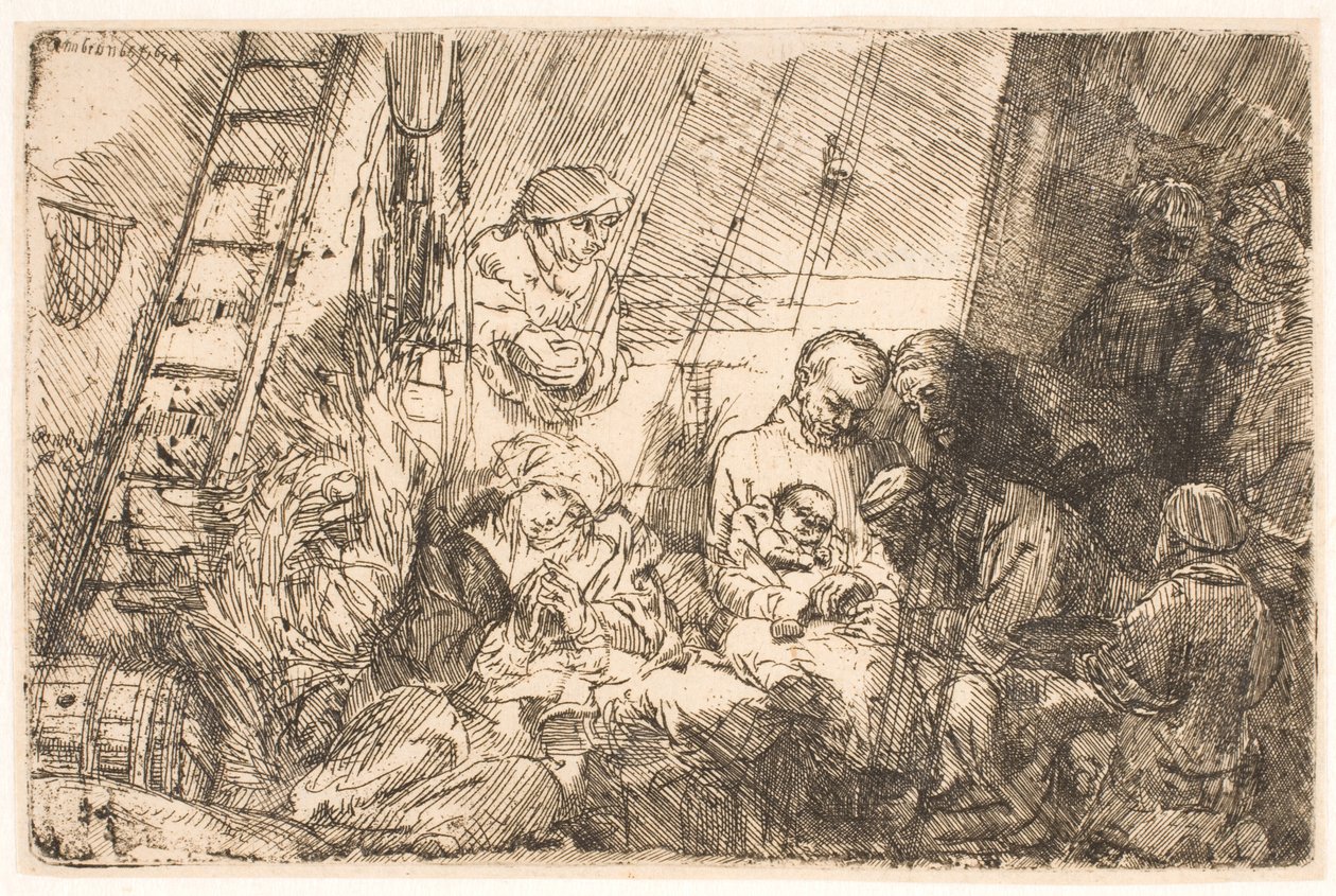 Die Beschneidung (im Stall) von Rembrandt van Rijn