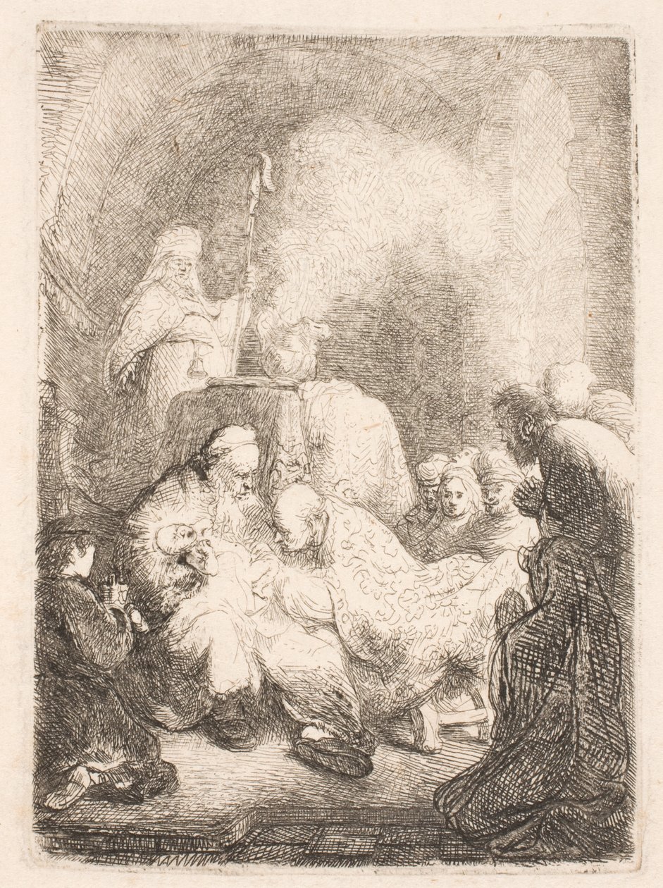 Die Beschneidung: kleine Platte von Rembrandt van Rijn