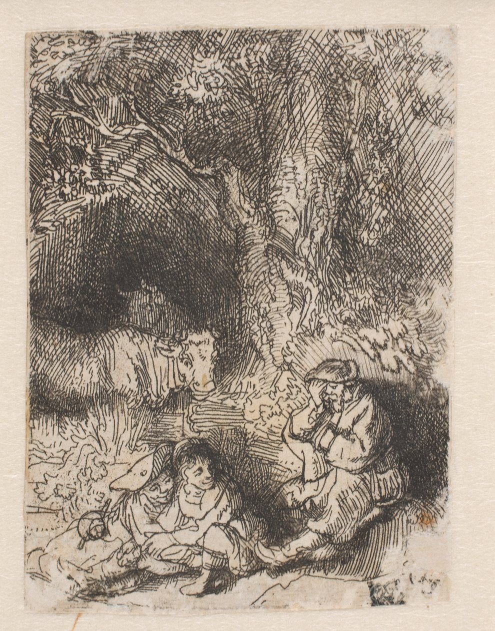 Der schlafende Hirte von Rembrandt van Rijn