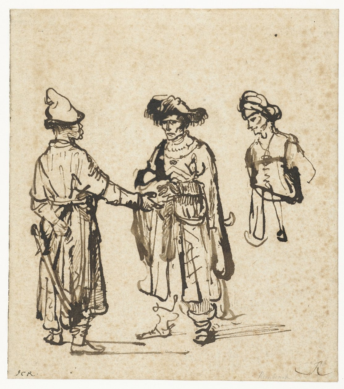 Drei Orientalen im Gespräch von Rembrandt van Rijn