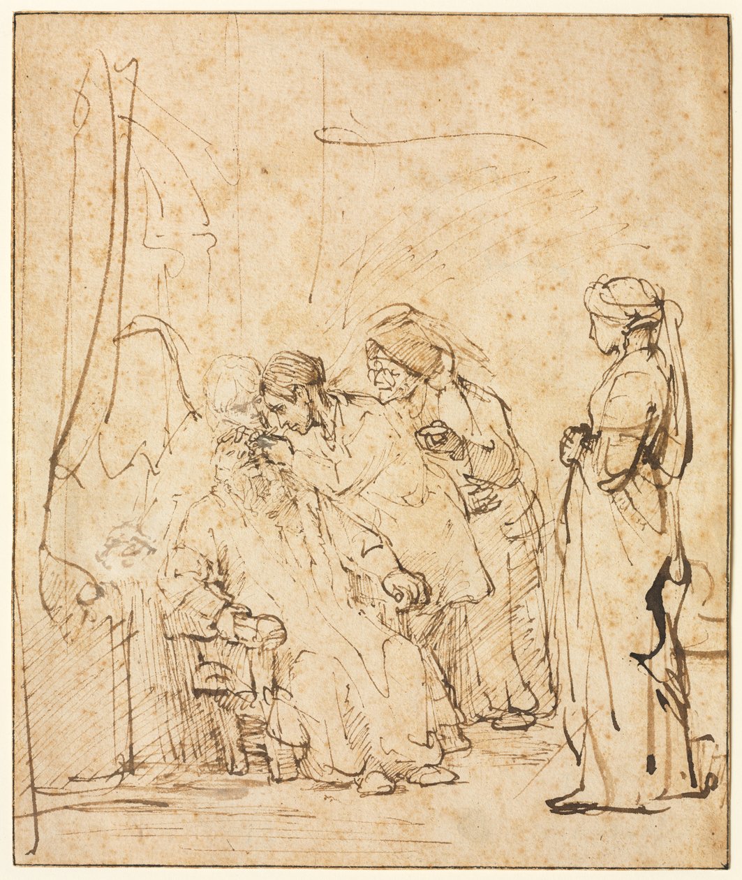 Tobias heilt die Blindheit seines Vaters, ca. 1640-45 von Rembrandt van Rijn
