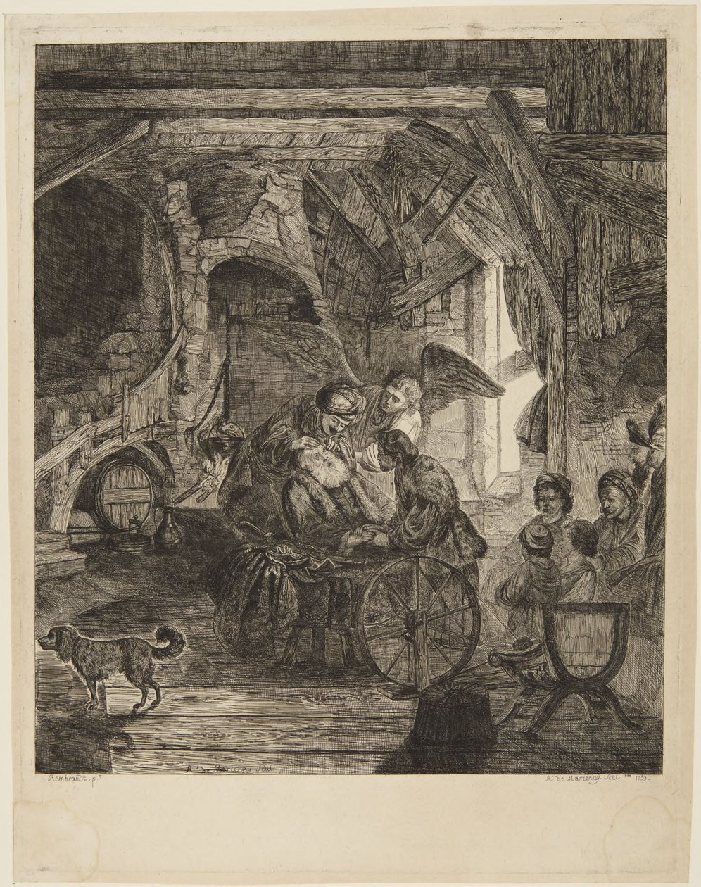 Tobias erlangt das Augenlicht zurück von Rembrandt van Rijn