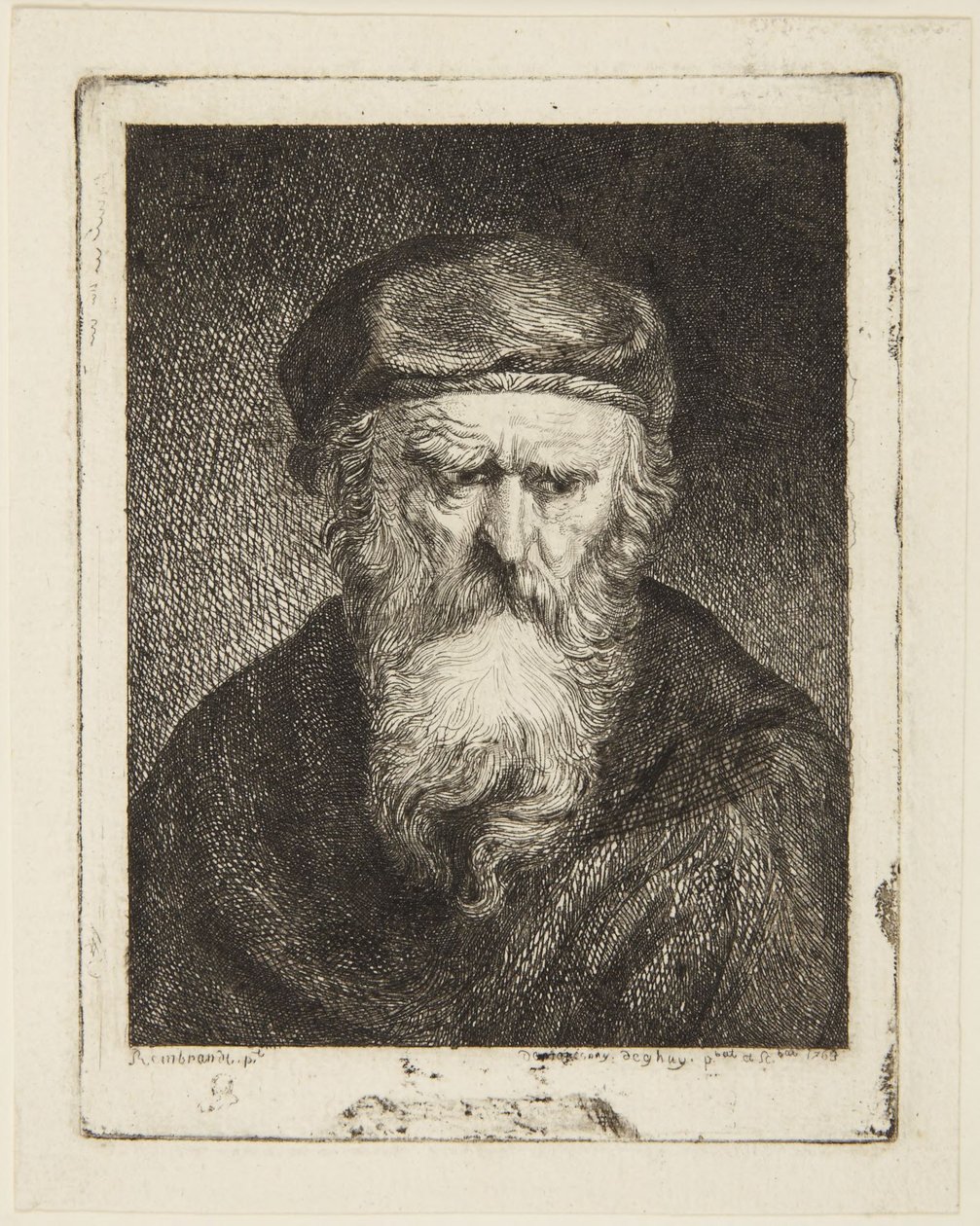 Melancholischer Greis von Rembrandt van Rijn