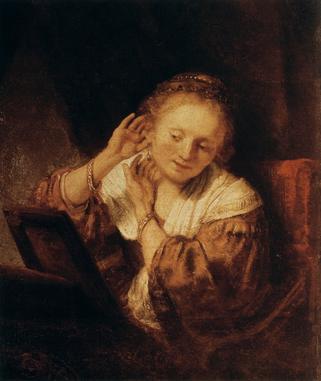 Junge Frau mit Ohrringen, 1657 von Rembrandt van Rijn