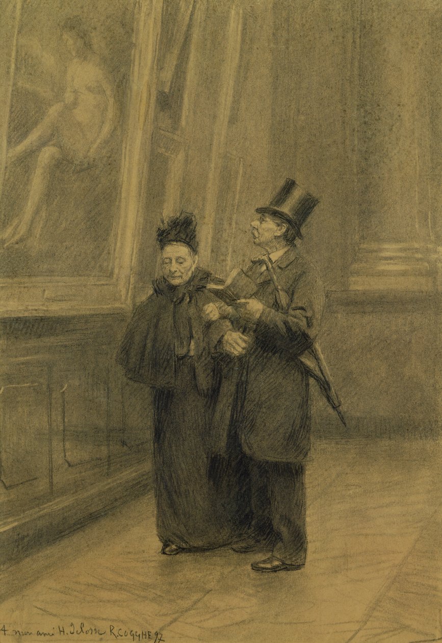 Rundgang durch das Museum, 1897 von Remy Cogghe: Kunstdruck
