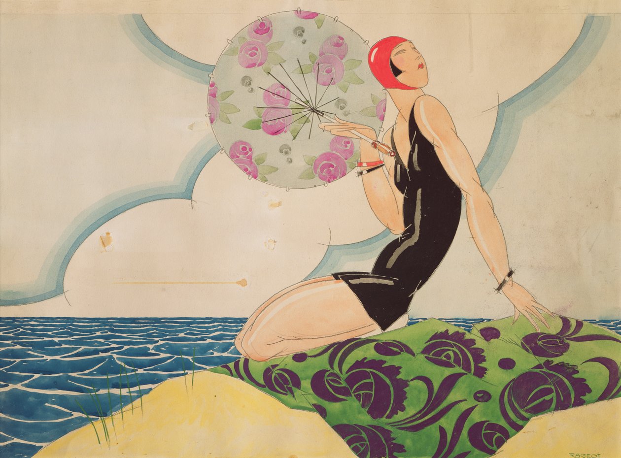 Badende, ca. 1925 von Rene Vincent: hochwertiger Kunstdruck
