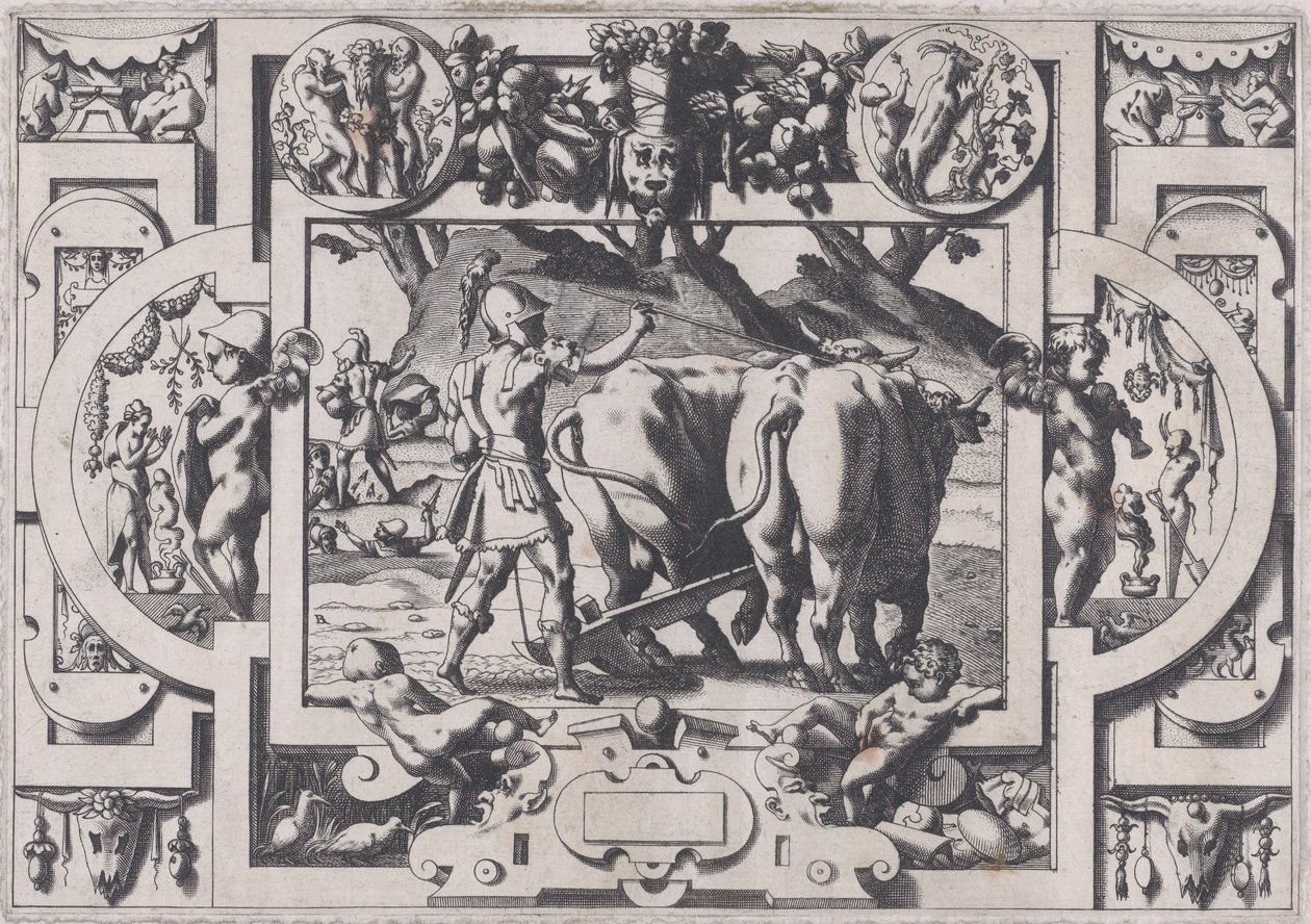 Jason sät die Drachenzähne von Rene Boyvin