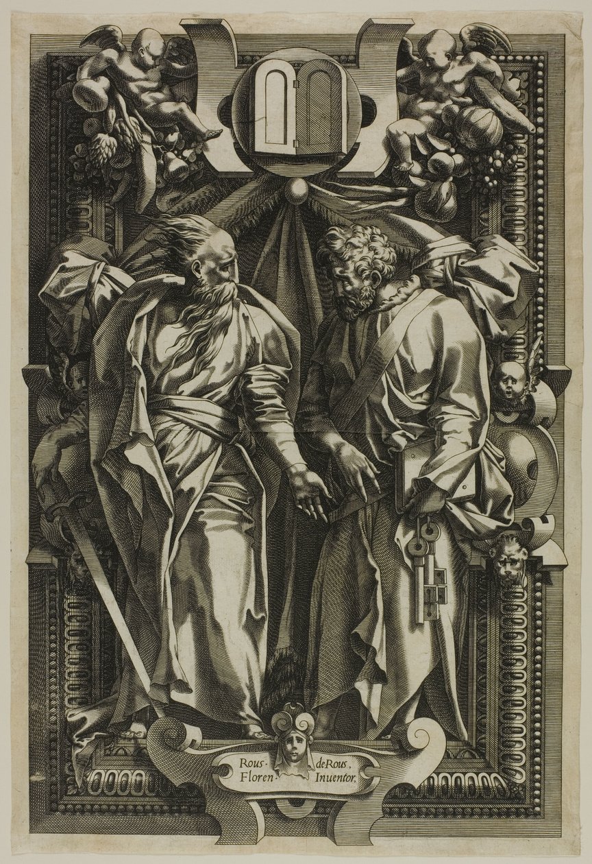 Heiliger Paulus und Heiliger Petrus von Rene Boyvin