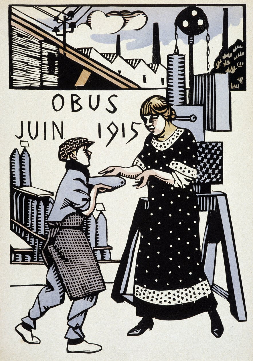 Juni 1915 - in „Calendar of War“, Zeichnung von Hermann-Paul, ed. 1916 von Rene George Hermann Paul