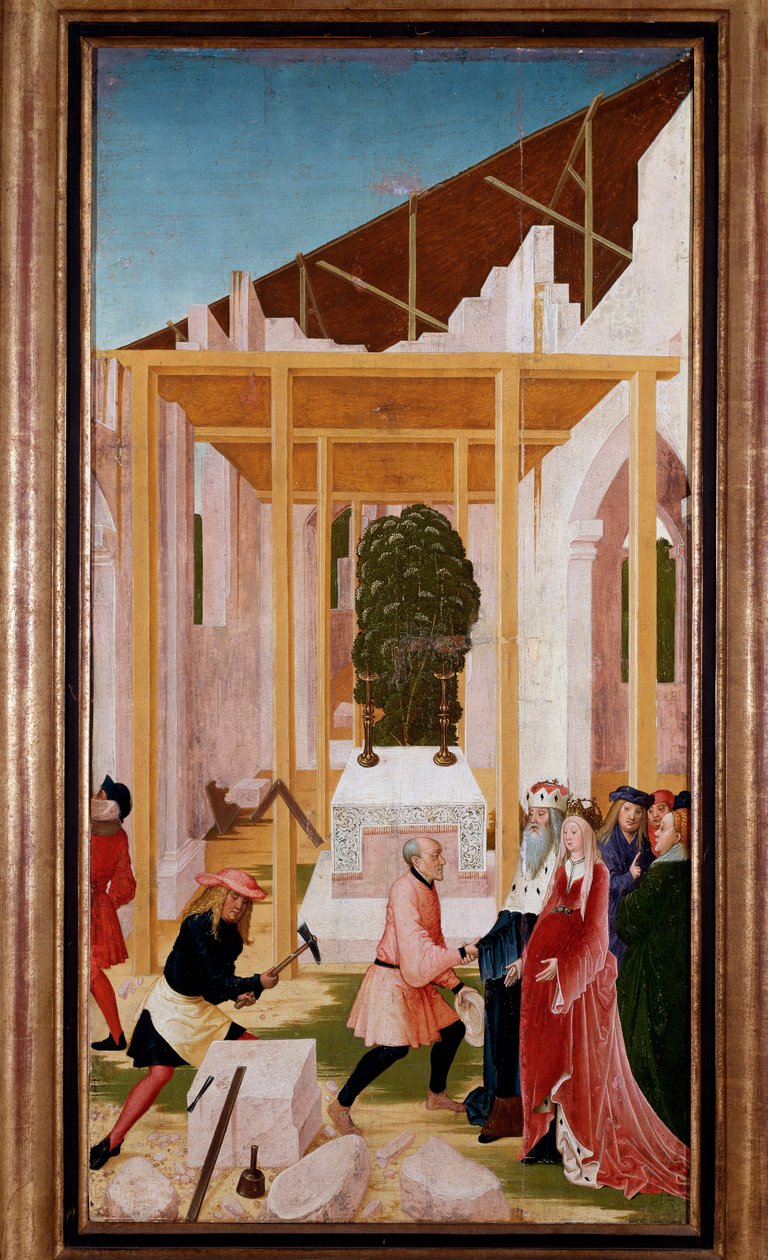 Der Bau der Abtei von Klosterneuburg (Österreich) von Reuland  Frueauf the Elder