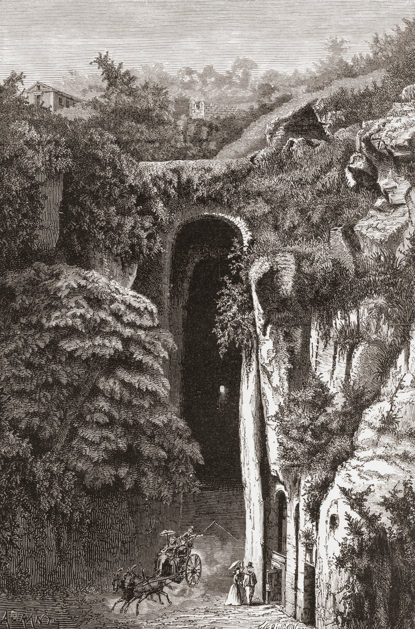 Virgils Grab, Neapel, Süditalien im späten 19. Jahrhundert. Aus Italienische Bilder von Rev. Samuel Manning, veröffentlicht um 1890. von Reverend Samuel Manning