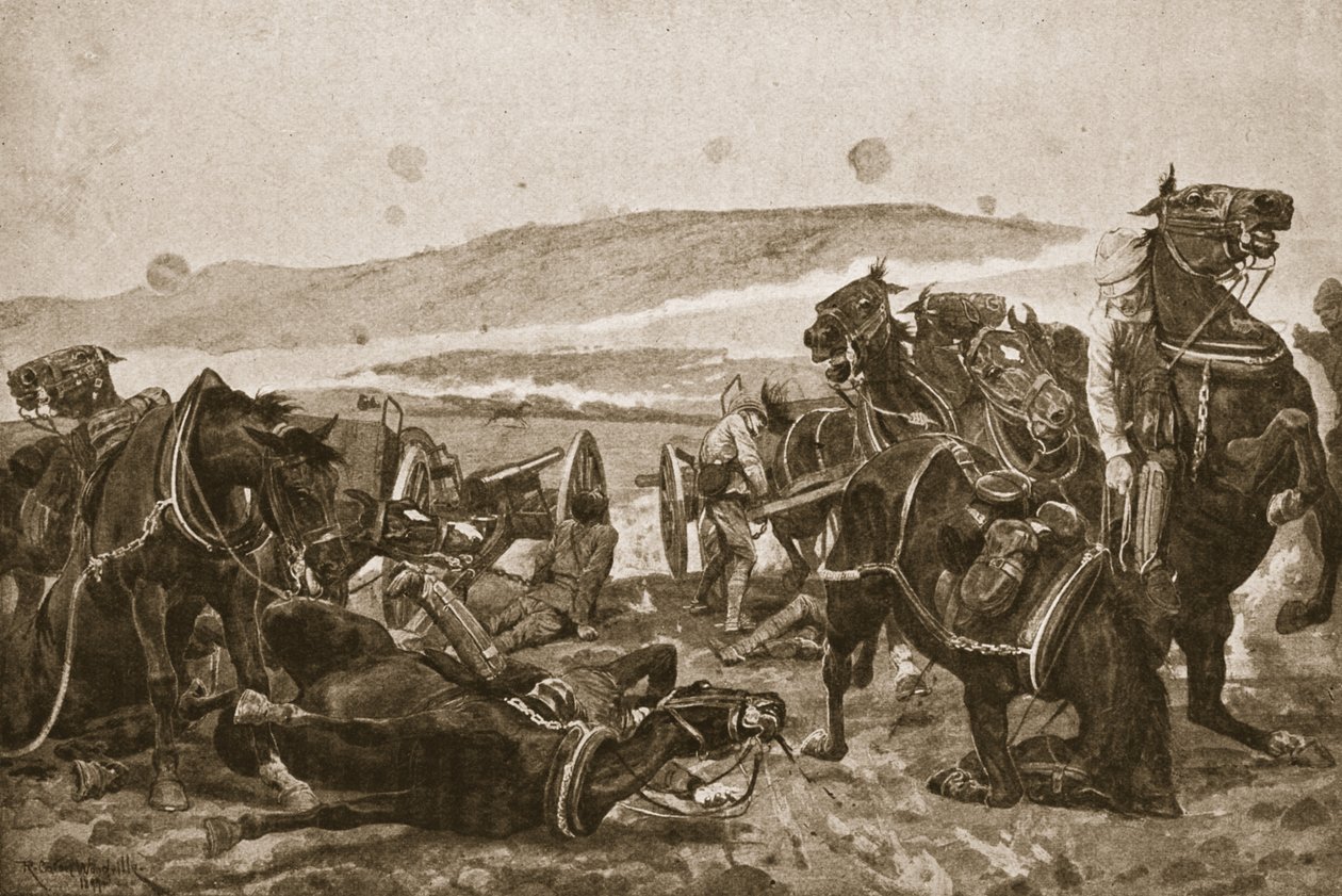 Die Schlacht von Colenso: der Verlust unserer Kanonen, Illustration aus 