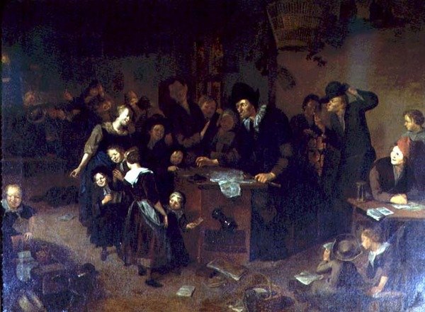 Innenansicht einer Schule von Richard Brakenburg