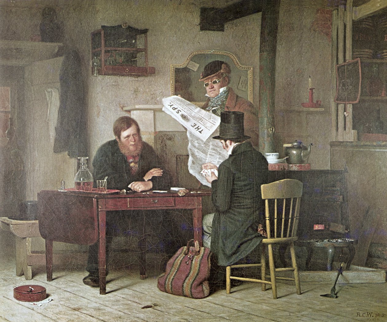 Warten auf die Postkutsche von Richard Caton (after) Woodville