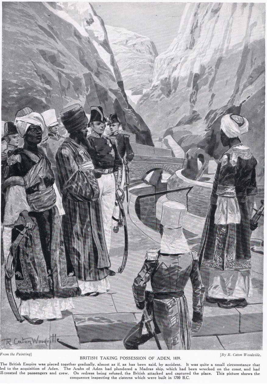 Die Briten nehmen Aden in Besitz, Illustration aus 
