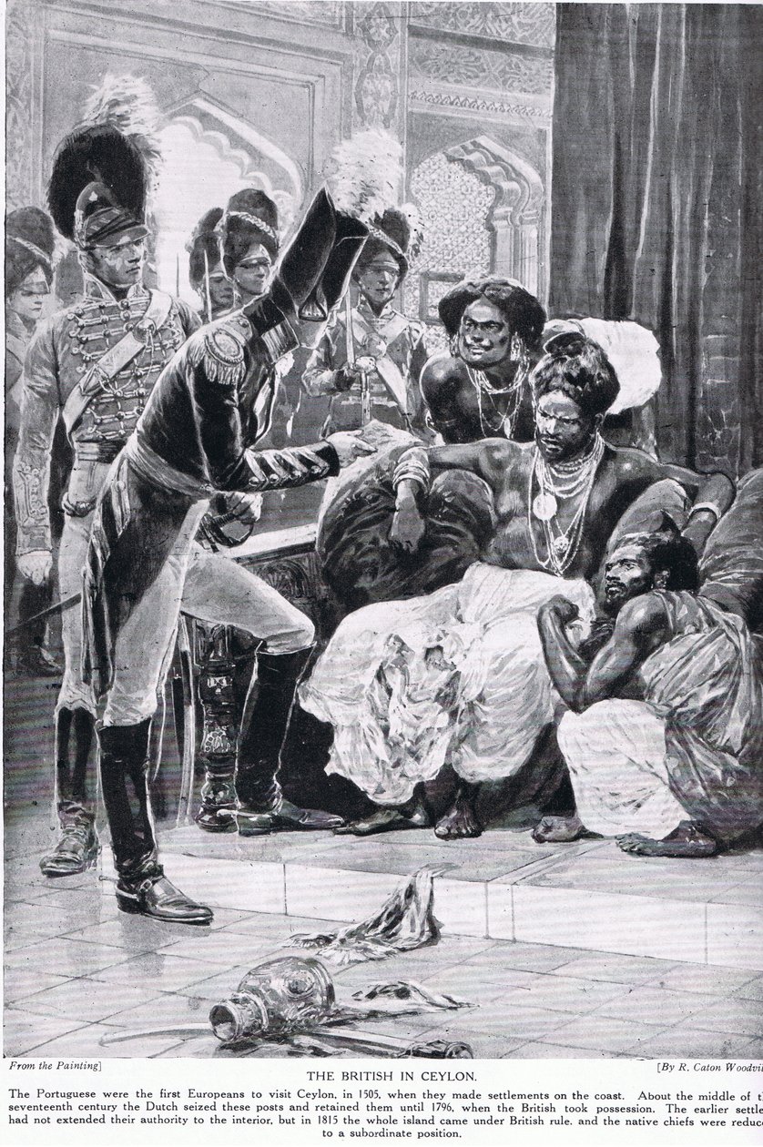 Die Briten in Ceylon, Illustration aus 