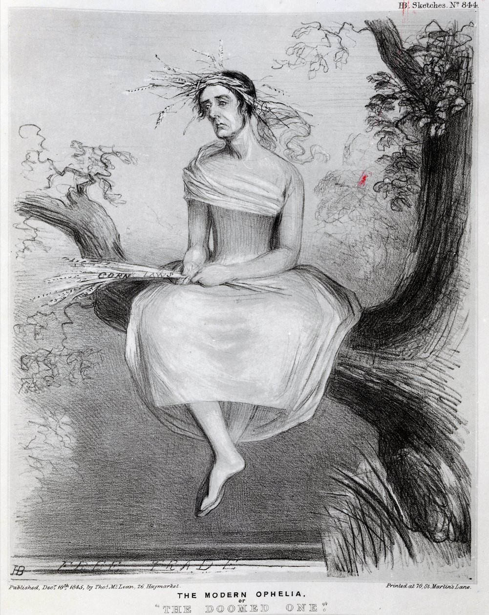 Die moderne Ophelia oder Die Verdammte, 1845 von Richard Doyle