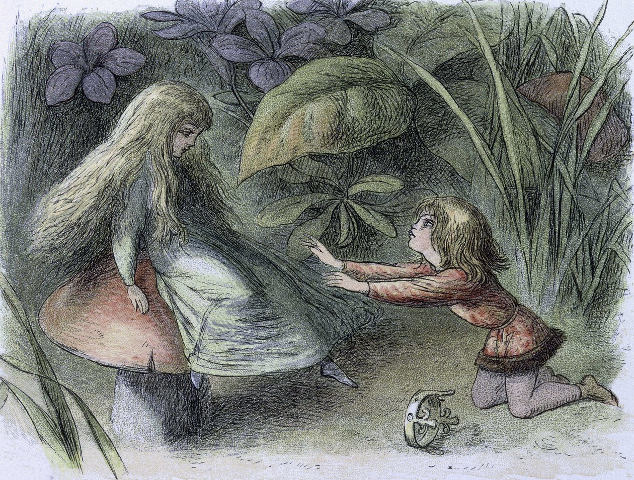 Wasserlilien und Wasserfeen der Zeit, ca. 1869-1870 von Richard Doyle
