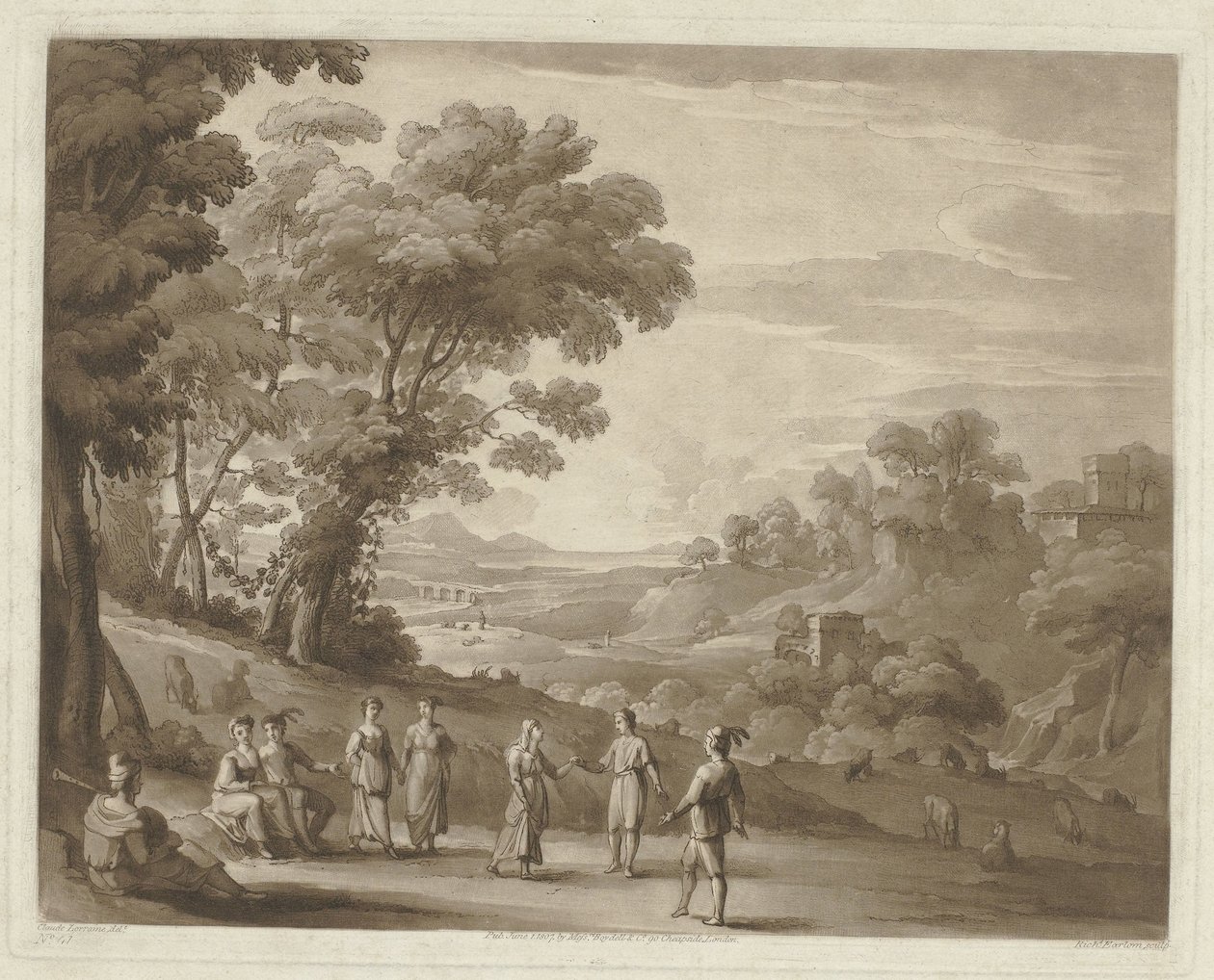 Landschaft mit tanzenden Figuren von Richard Earlom