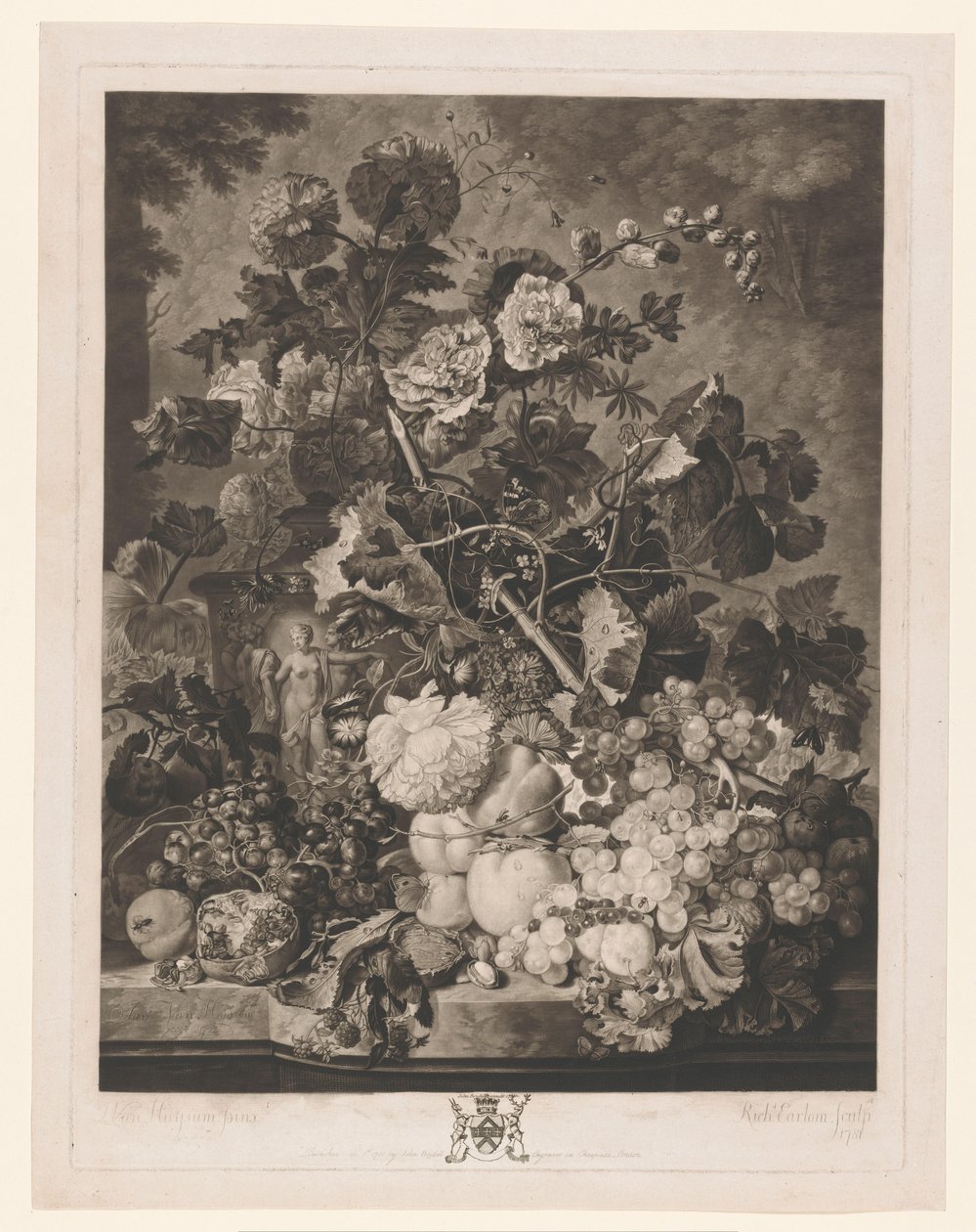 Stillleben mit Obst und Blumen von Richard Earlom