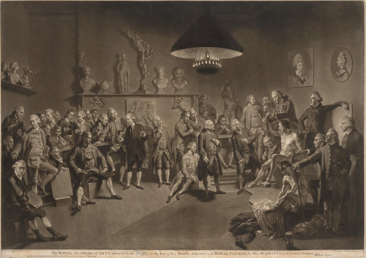 Die Königliche Akademie der Künste von Richard Earlom, after Johann Zoffany