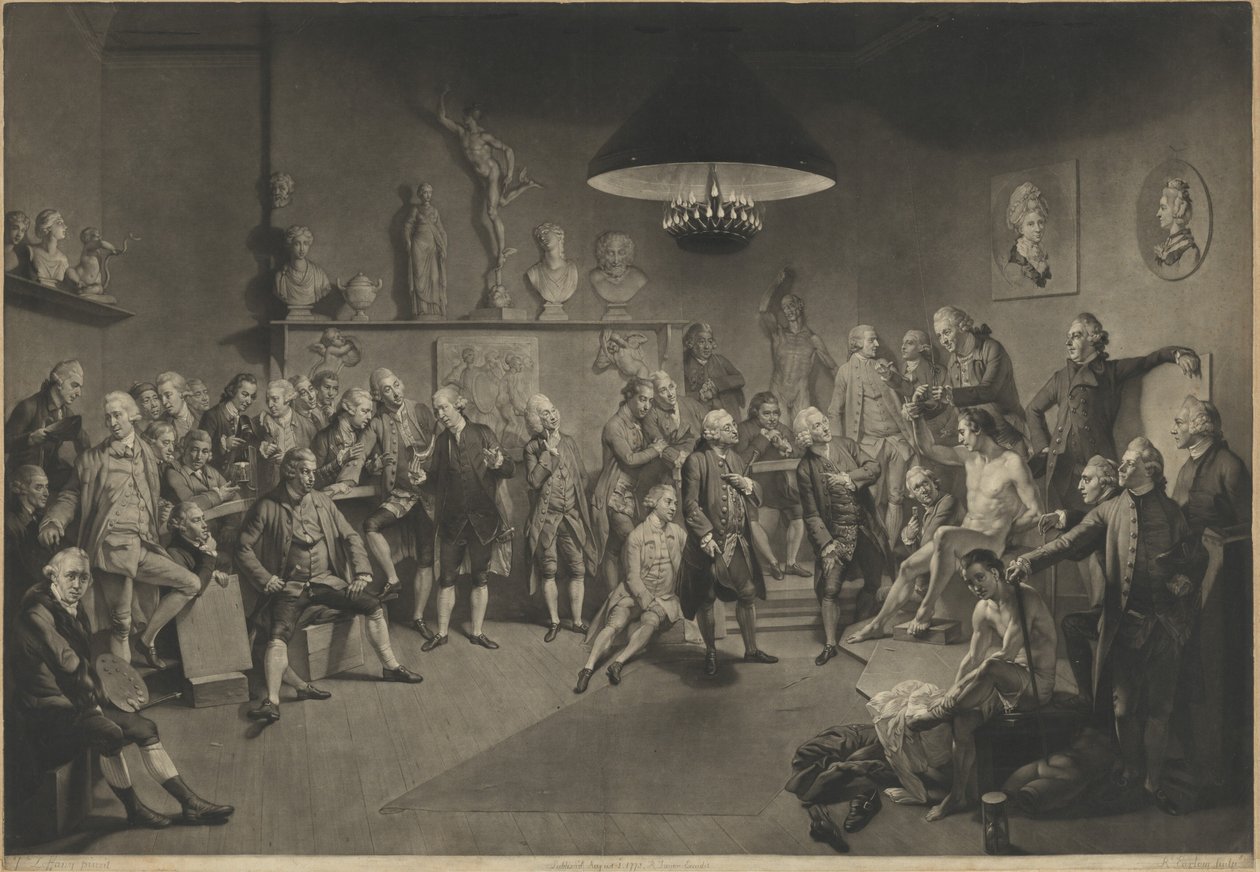 Die Königliche Akademie der Künste von Richard Earlom after Johann Zoffany