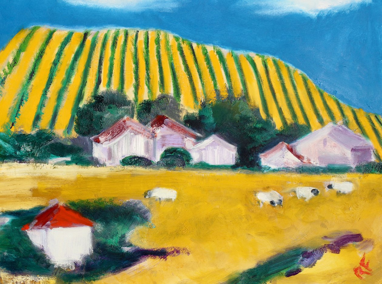 Die Hügel haben Reben, Napa, 2017 von Richard Fox