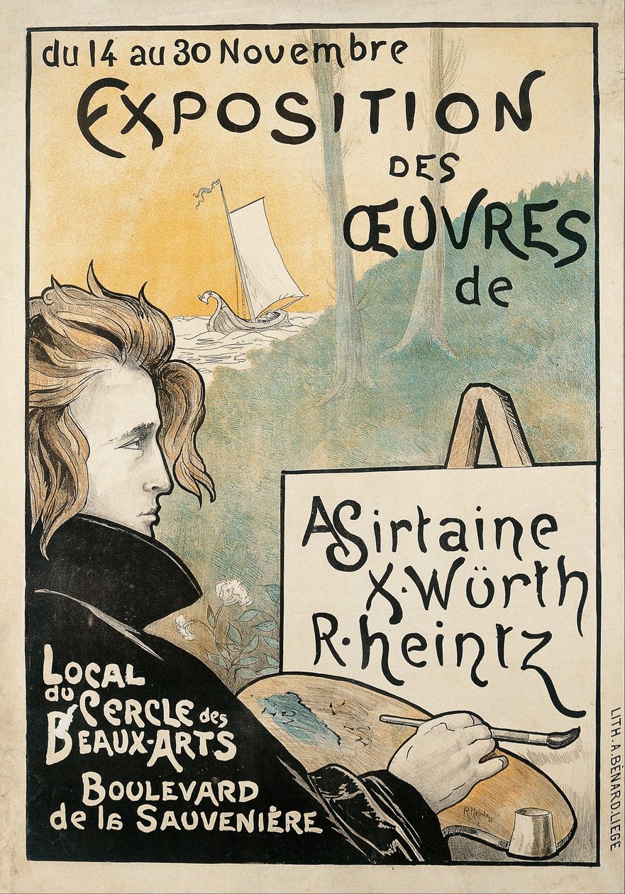 Ausstellung der Werke von A. Sirtaine, X. Würth, R. Heintz von Richard Heintz