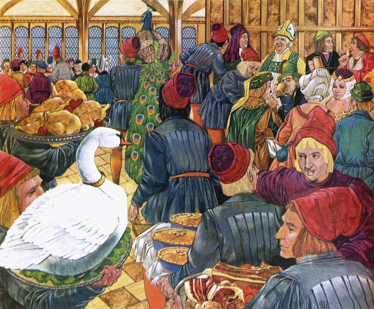 Fest für den neuen Erzbischof von York im Jahr 1467 von Richard Hook