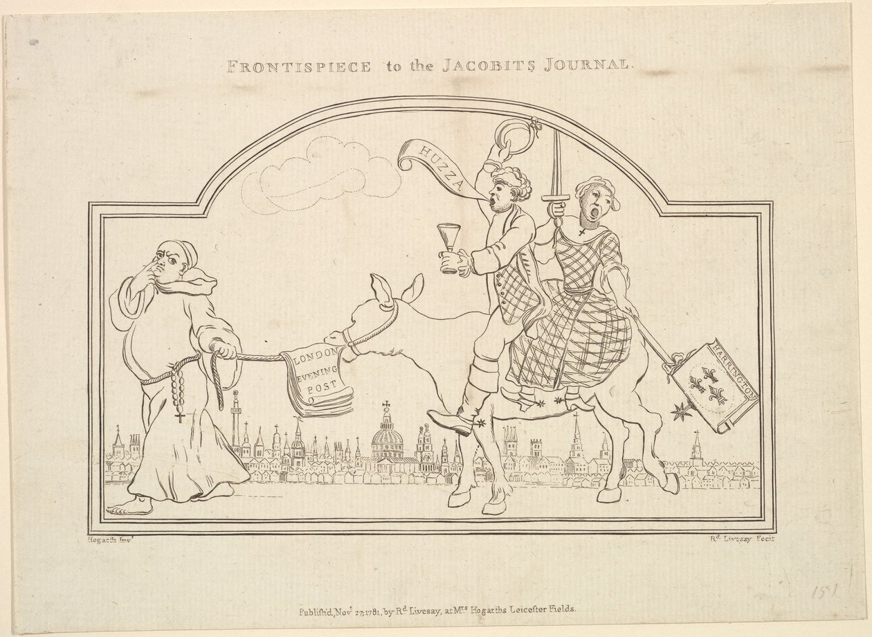Frontispiz zu The Jacobites Journal, 27. November 1781 von Richard Livesay
