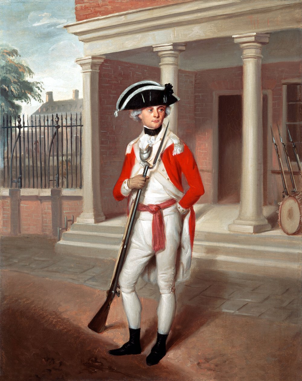 Leutnant George Belson, Marinekorps, Chatham, ca. 1780 von Richard Livesay