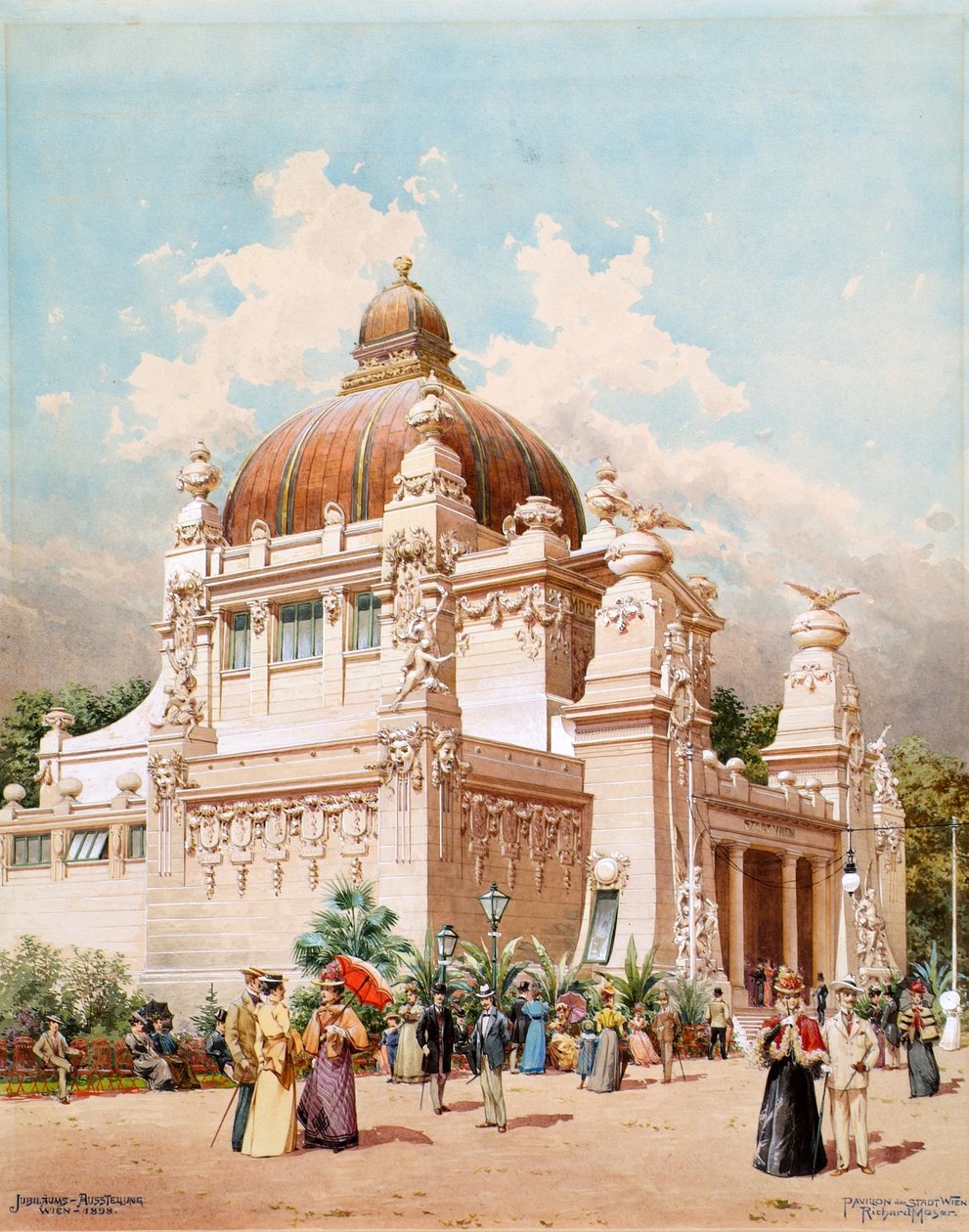 Die Jubiläumsausstellung in Wien 1898: Pavillon der Stadt Wien von Richard Moser