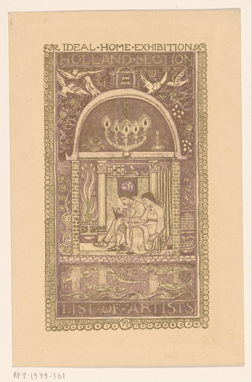 Umschlagentwurf für: Katalog der Ideal Home Exhibition, 1912 von Richard Nicolaüs Roland Holst