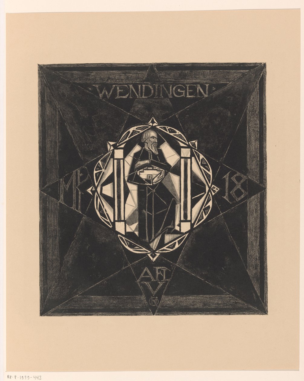 Umschlagentwurf für: Wendingen, 1918 von Richard Nicolaüs Roland Holst