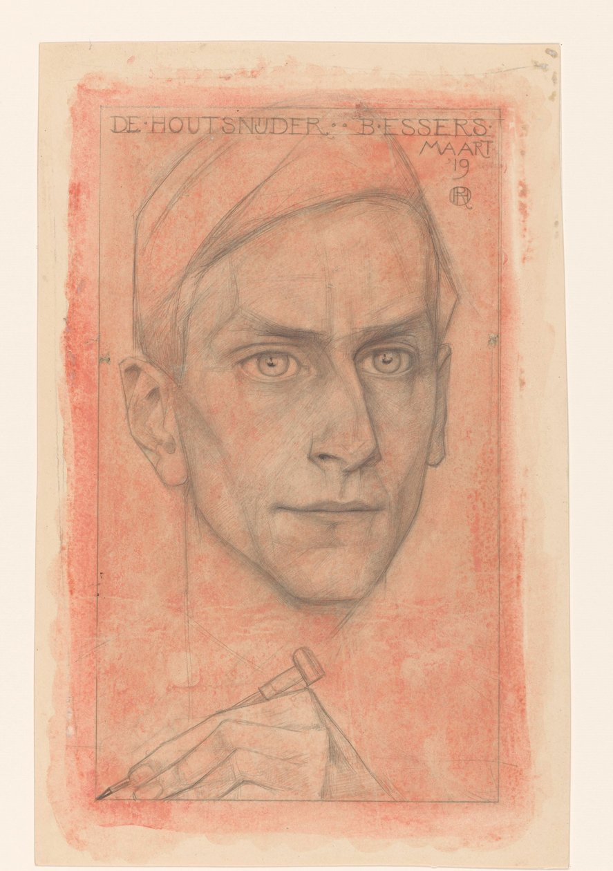 Porträt des Holzschnitzers B. Essers von Richard Nicolaüs Roland Holst