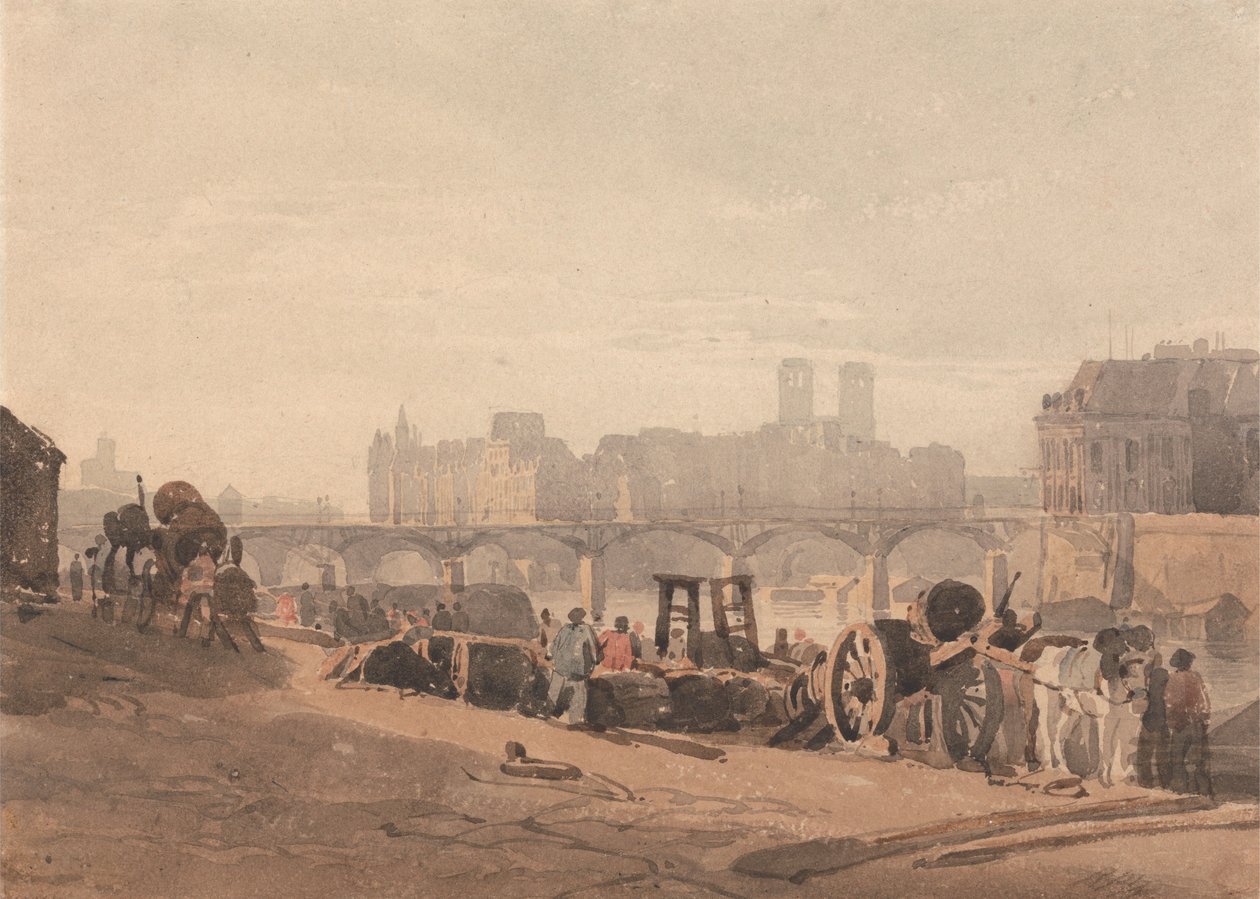Île de la Cité von Richard Parkes Bonington