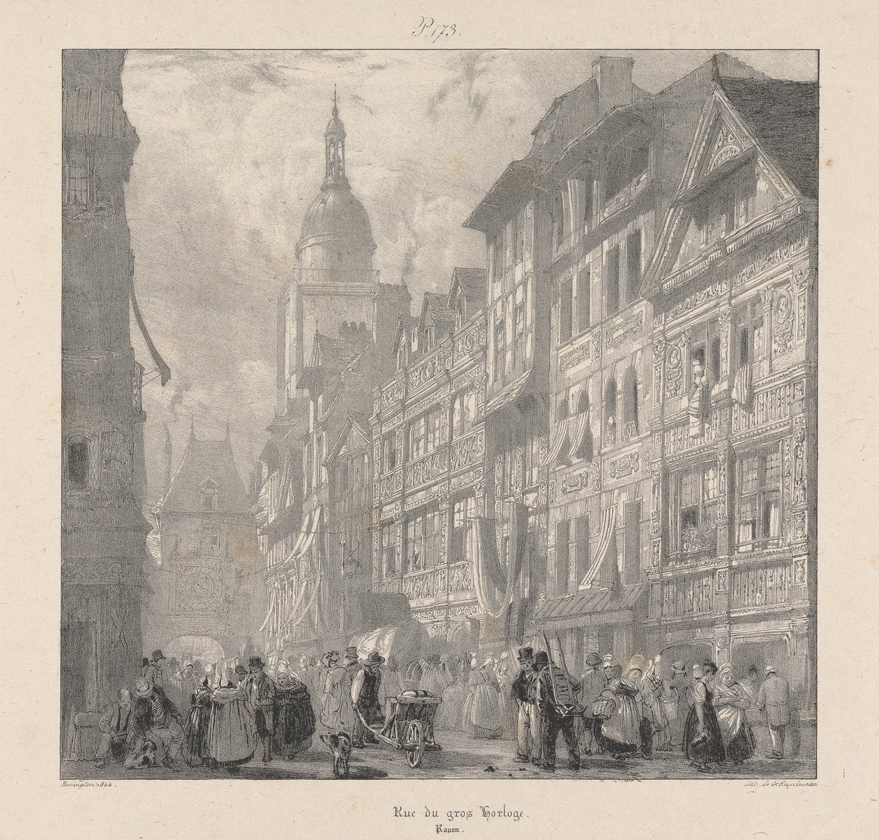 Rue du Gros Horloge von Richard Parkes Bonington