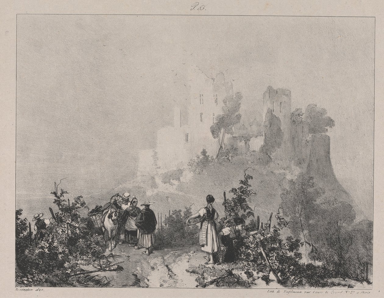 Ruinen des Schlosses Arlay von Richard Parkes Bonington