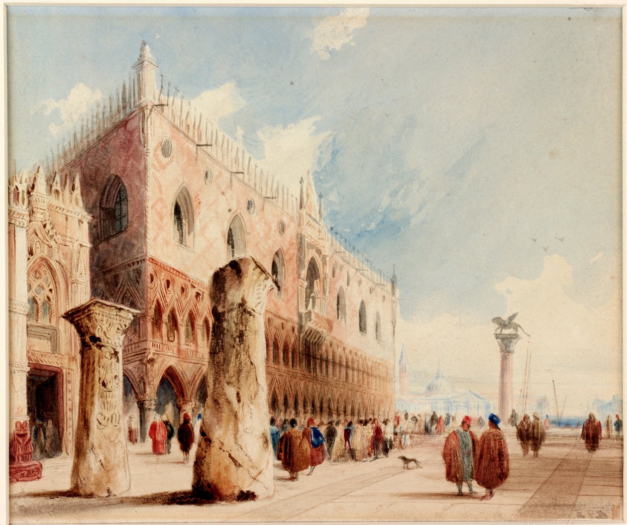 Szene in Venedig (Dogenpalast) von Richard Parkes Bonington