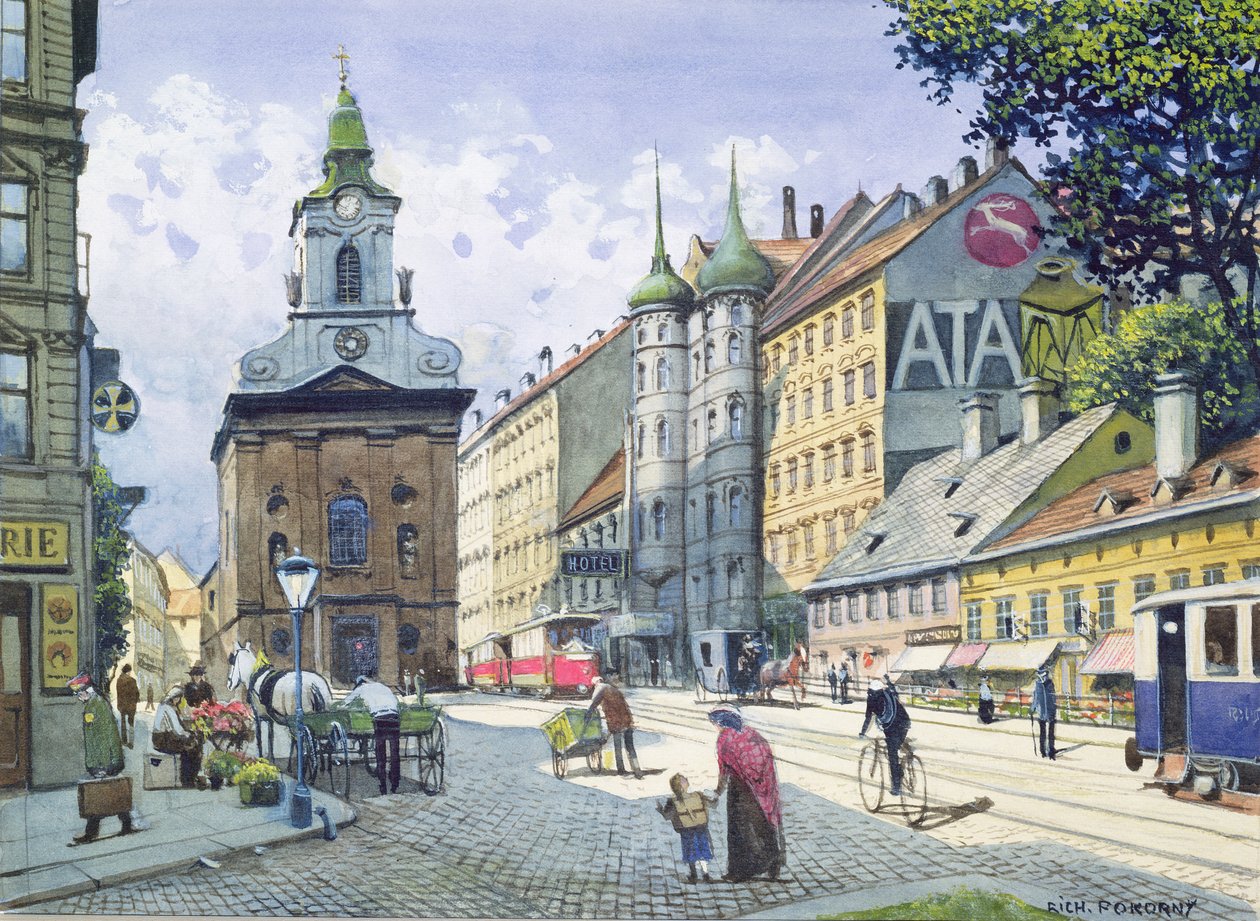 Die Kirche der Schornsteinfeger, Wiedner Hauptstraße, Wien von Richard Pokorny
