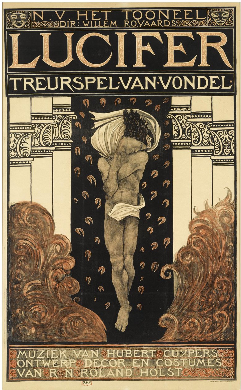 Plakat für das Stück Lucifer von Richard Roland Holst