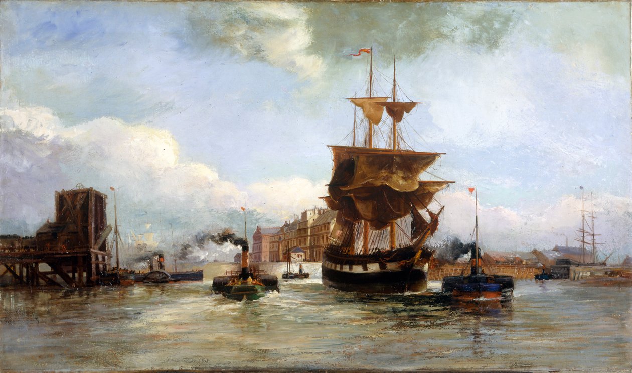 Verlassen des West Bute Docks, Cardiff, 1861-1916 von Richard Short