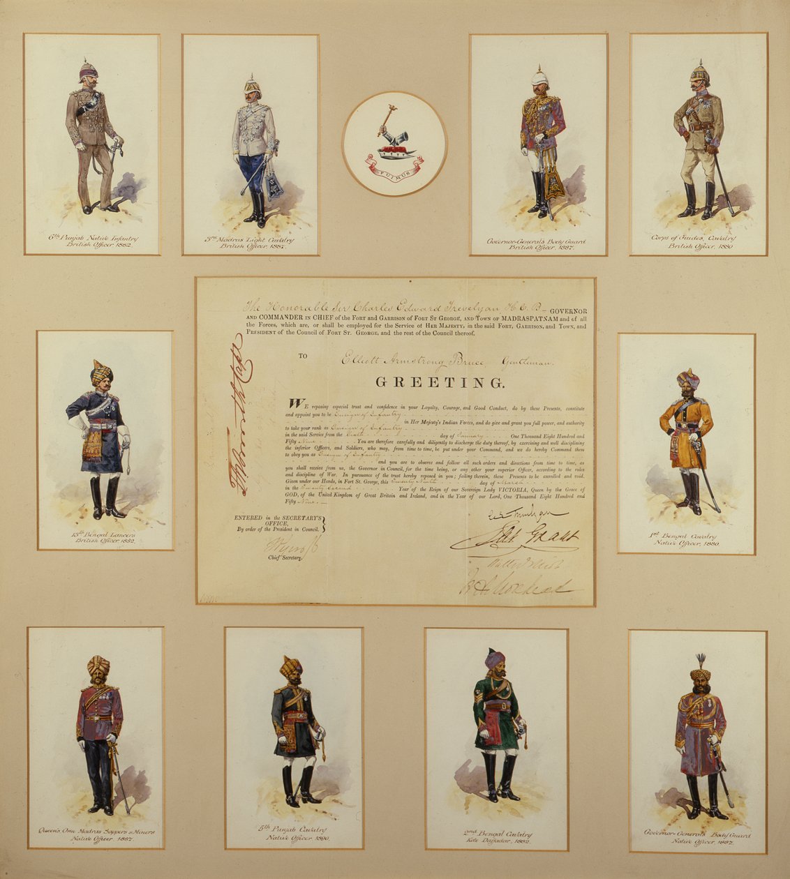 Offiziere der britischen Armee in Uniform von R. Simkin, 19. Jahrhundert von Richard Simkin