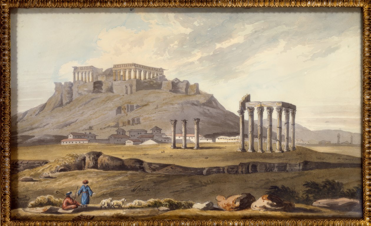 Der Tempel des olympischen Zeus und die Akropolis von Richard Temple