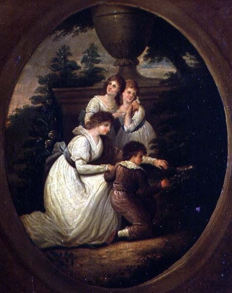 Familiengruppe in einem Garten (um 1790) von Richard Westall