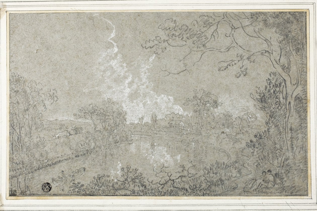 Ufer des Flusses Dee in der Nähe von Eaton Hall, Cheshire, ca. 1759 von Richard Wilson